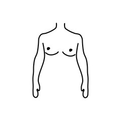 female mannequin isolated on white background