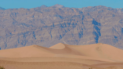 Fototapeta na wymiar Beautiful Mesquite Sand Dunes at Death Valley California - USA 2017