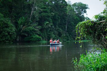 Fototapeta premium canoe on the river