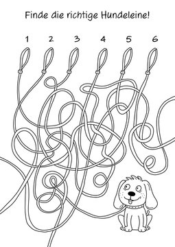 R&auml;tselbild mit Hund, Labyrinth 