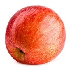Red apple isolated on white background, clipping path, full depth of field