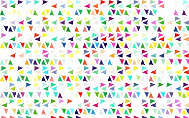 Light Multicolor, Rainbow vector cover in polygonal style. Illustration with set of colorful triangles. Template for wallpapers.
