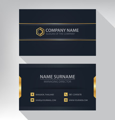 Luxury and modern. vector business card template. design black and gold color