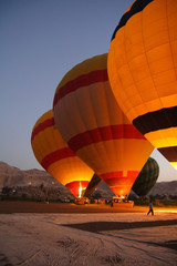  Balloon landscapes in Egypt at sunrise © moniadk