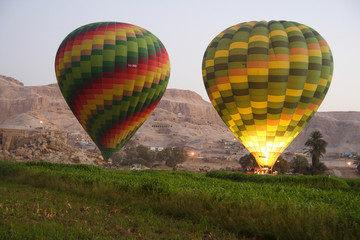  Balloon landscapes in Egypt at sunrise © moniadk