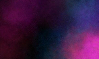 Dark street, wet asphalt, reflections of rays in the water. Abstract dark blue background, smoke, smog. Empty dark scene, neon light, spotlights. Concrete floor