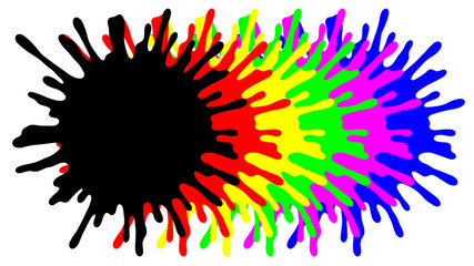 Stains in white background. Illustration.