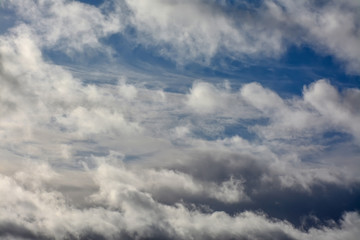 Obraz premium Light white clouds in the blue sky.