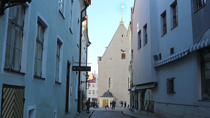 Street in Tallinn Old Town, Republic of Estonia