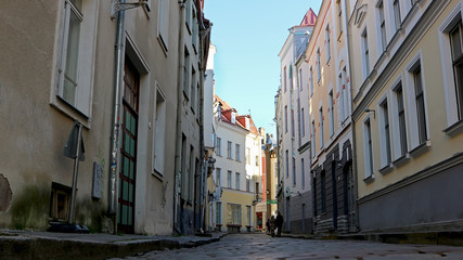 Naklejka na ściany i meble Street in Tallinn Old Town, Republic of Estonia