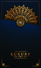 Luxury mandala background with arabesque pattern arabic islamic east style for Wedding card, book cover.