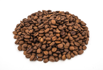 Coffee Beans on White Background