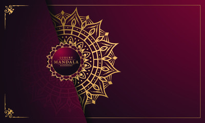 Luxury mandala background with arabesque pattern arabic islamic east style for Wedding card, book cover.