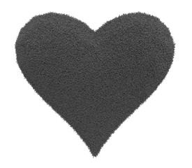 3d illustration of the low poly heart
