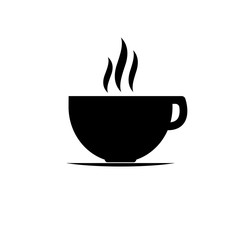 Coffee cup icon, flat design template, vector illustration