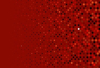 Dark Red vector background with bubbles.