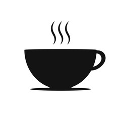 Coffee cup icon, flat design template, vector illustration