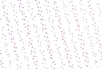 Light Purple vector pattern with music elements.