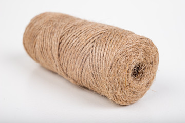 Jute twisted into a roll. Packing accessories.