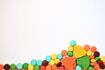 background with colorful candies