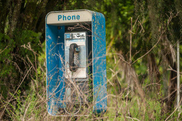 old pay phone outside