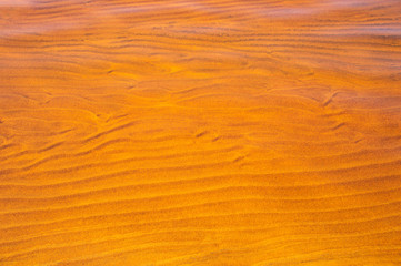 Sand dunes texture under water