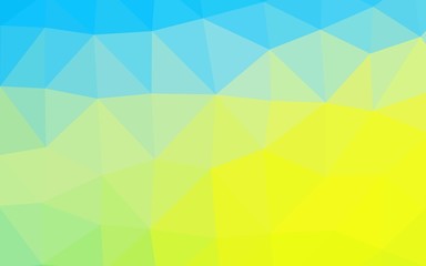 Light Blue, Yellow vector shining triangular template. An elegant bright illustration with gradient. Triangular pattern for your business design.