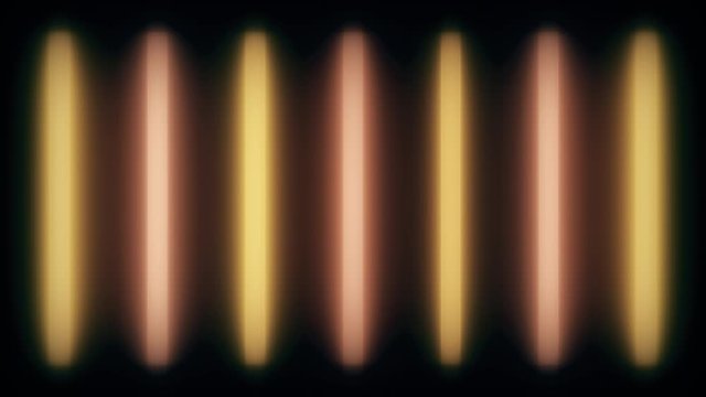 Fast Flickering Golden Orange Neon Lines in Center Abstract Background