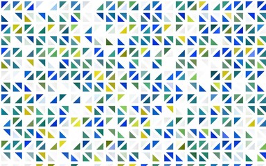 Light Blue, Yellow vector seamless cover in polygonal style. Modern abstract illustration with colorful triangles. Design for textile, fabric, wallpapers.