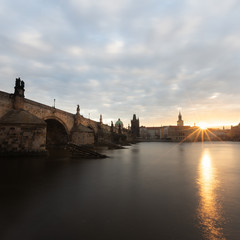 Sunrise at Charles Bridge, Czech Republic
