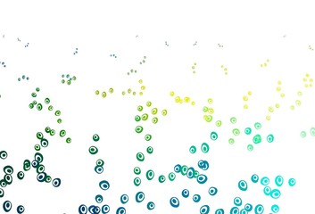 Light Blue, Yellow vector template with circles.