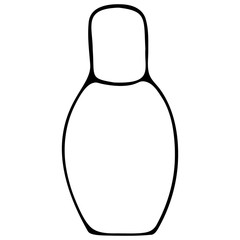  Empty bottle. Plastic bottle. Space for text. Vector illustration. Outline on an isolated background. Coloring pages for children and adults. Doodle style. Sketch. Illustration for web design.