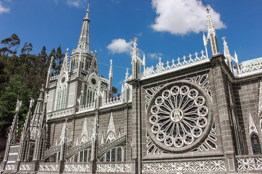 
church with gothic architecture in colombia