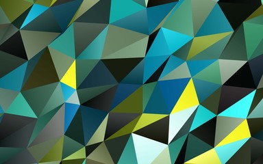 Light Blue, Yellow vector low poly texture. Colorful illustration in abstract style with gradient. Template for your brand book.
