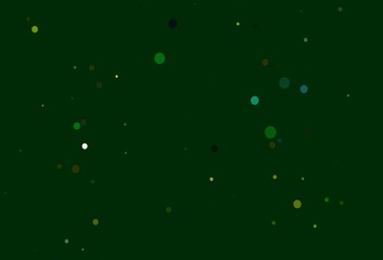 Light Green, Yellow vector backdrop with dots.