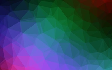 Dark Multicolor, Rainbow vector shining triangular pattern. Glitter abstract illustration with an elegant design. Polygonal design for your web site.