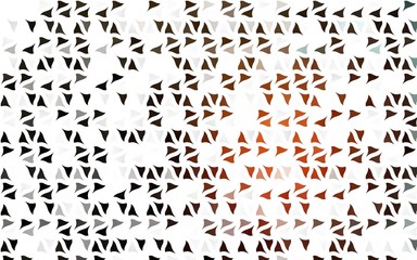 Light Orange vector backdrop with lines, triangles. Beautiful illustration with triangles in nature style. Best design for your ad, poster, banner.