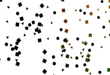 Light Green, Red vector backdrop with lines, circles, rhombus.