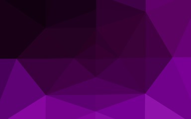 Dark Purple vector low poly cover. Shining illustration, which consist of triangles. Triangular pattern for your business design.