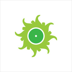 Green Flower logo design vector