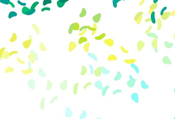 Light Green, Yellow vector backdrop with abstract shapes.