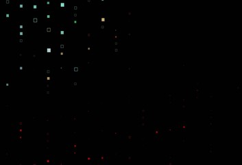 Dark Green, Red vector cover with polygonal style.