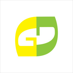 Obraz premium GJ letter logo design vector