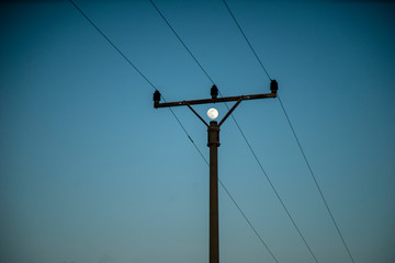 power lines of the sky