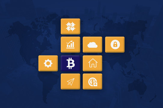 Bitcoin, Crypto-Currency, Block-chain , Bitcoin building, ICO Transaction & Buy Sell process , Index Fund, Crypto Capital Security , ICO Investment Photo
