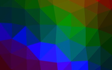 Dark Multicolor, Rainbow vector abstract mosaic pattern. Colorful illustration in abstract style with gradient. Completely new design for your business.