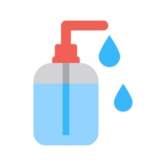 Antibacterial sanitizer icon. Disinfection sign. Medical health care symbol. Flat icon illustration for modern health concept.