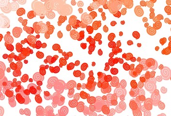 Light Red vector template with bubble shapes.