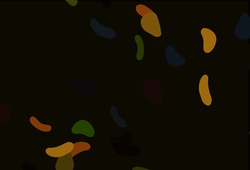 Light Green, Red vector background with abstract forms.