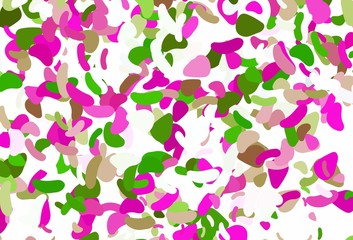 Light Pink, Green vector template with memphis shapes.